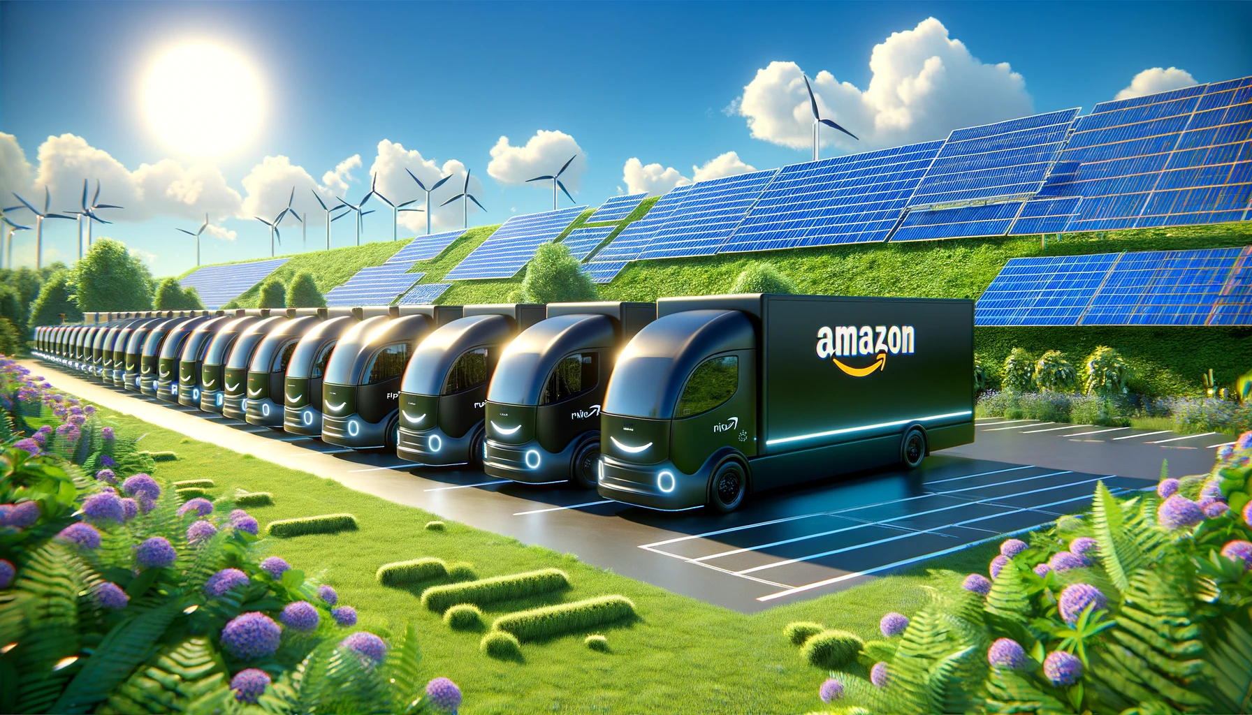 Amazon Leads with Eco-Innovation: Rivian Electric Trucks Power Sustainable Deliveries