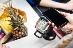 Woman entrepreneur using digital payments