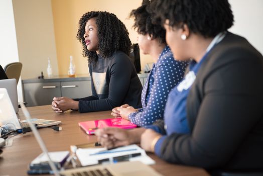 Professional women leaders networking at corporate conference