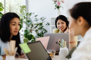 female entrepreneur working on tech startup