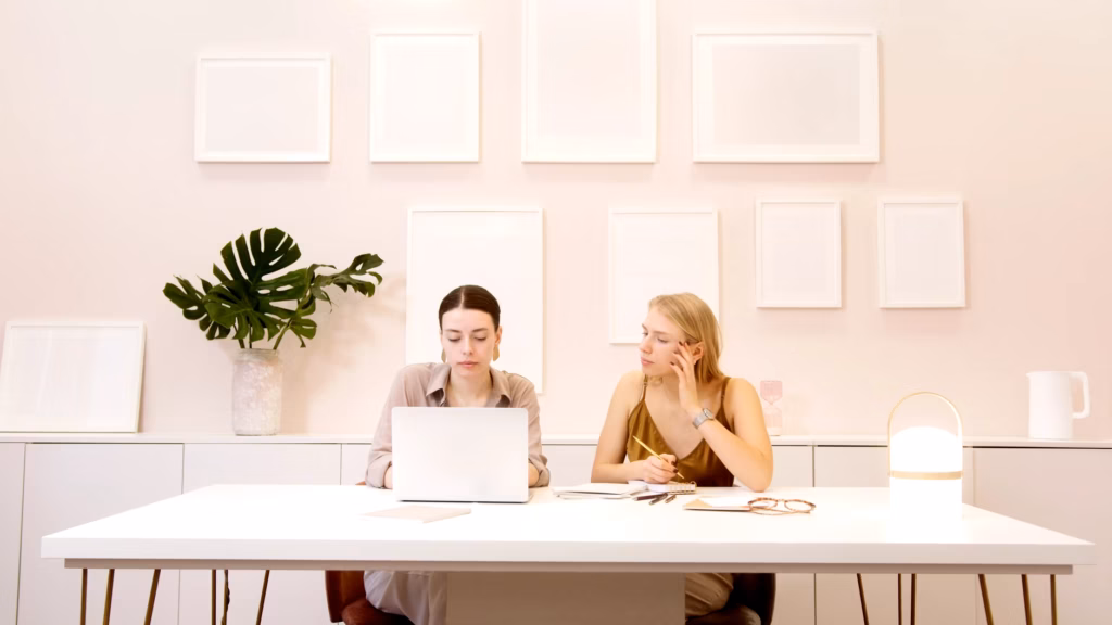 Women founders collaborating on business strategy and growth planning