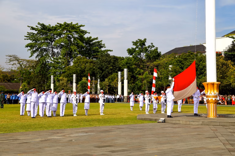 Soldiers stand at attention during a military change of command ceremony