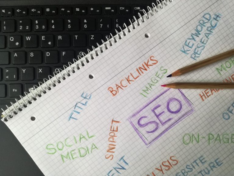 Female Founder Challenges Robotics' PhD Assumption with $280M Startup 3 Close-up of notebook with SEO terms and keywords, highlighting digital marketing strategy