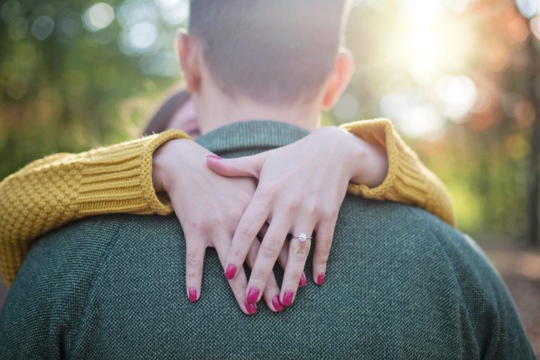 Engagement, couple, love, and romance
