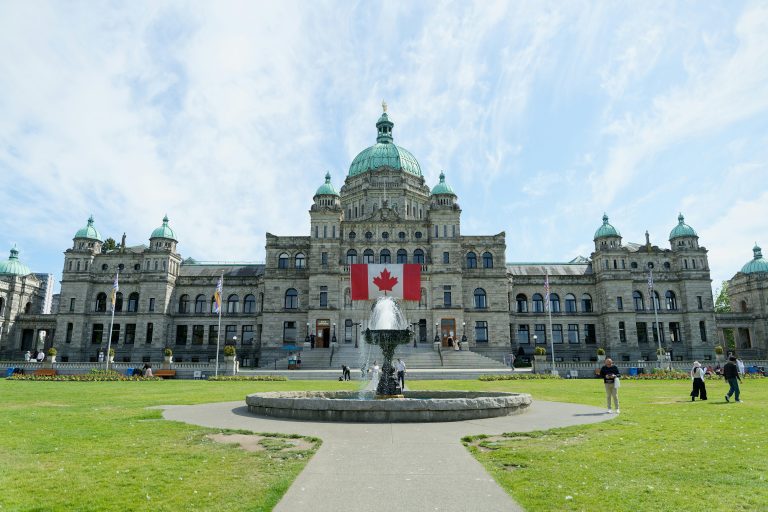 The british columbia parliament buildings are showcased