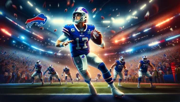Josh Allen A Beacon of Leadership and Determination on the Buffalo Bills' Journey Towards Super Bowl Triumph.