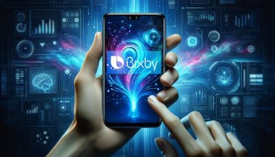 Samsung's vision of Bixby reimagined with generative AI, shining in a spectrum of innovation.
