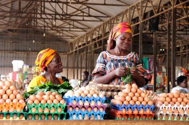 Women business owners in Nigeria discussing financing options